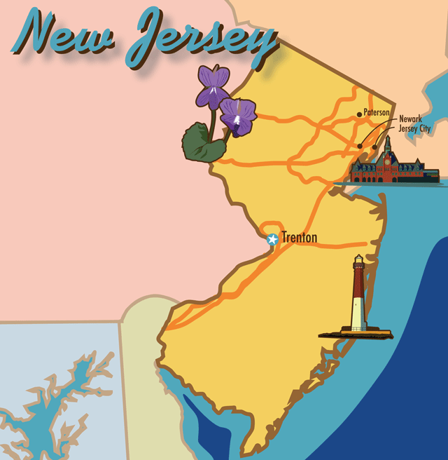 NJ cabins map