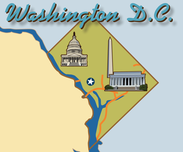Washington, D.C. cabins maps