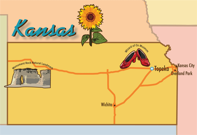 KS cabins map