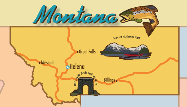 MT vacation cabins map