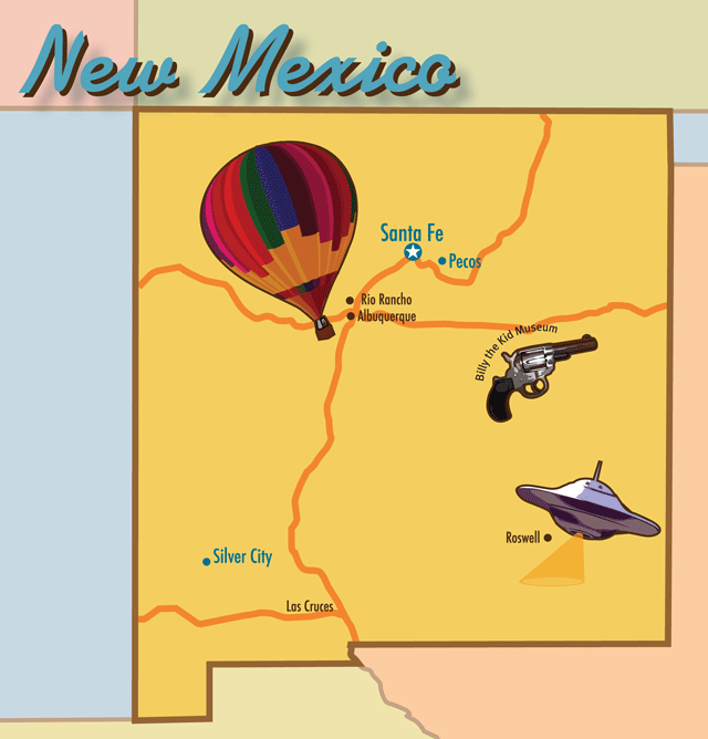 New Mexico cabins maps