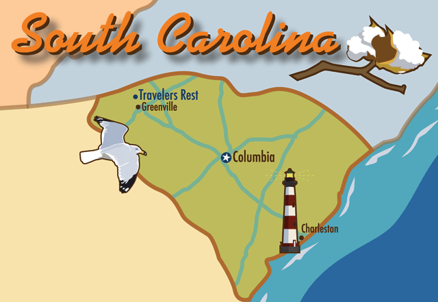 SC vacation rentals map