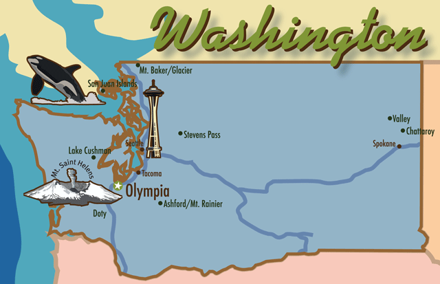 WA cabins map