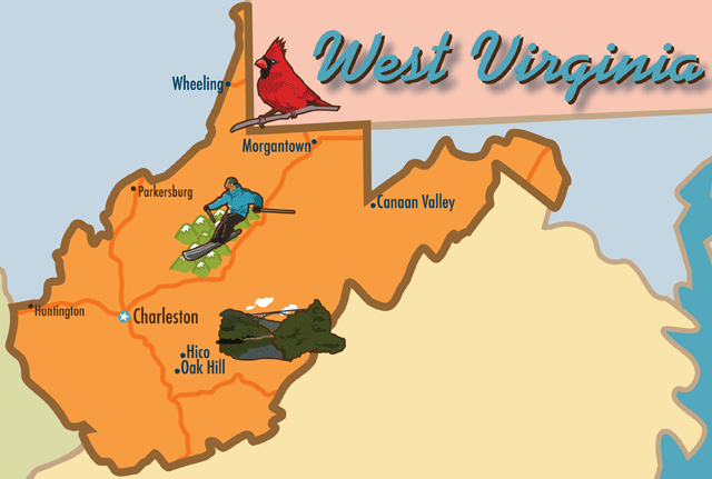 WV vacation rental map