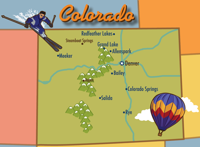 Colorado cabins map