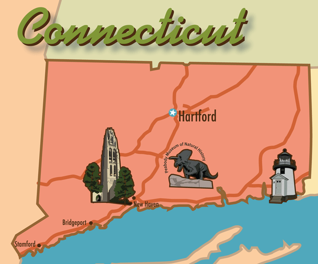 Connecticut vacation rentals map