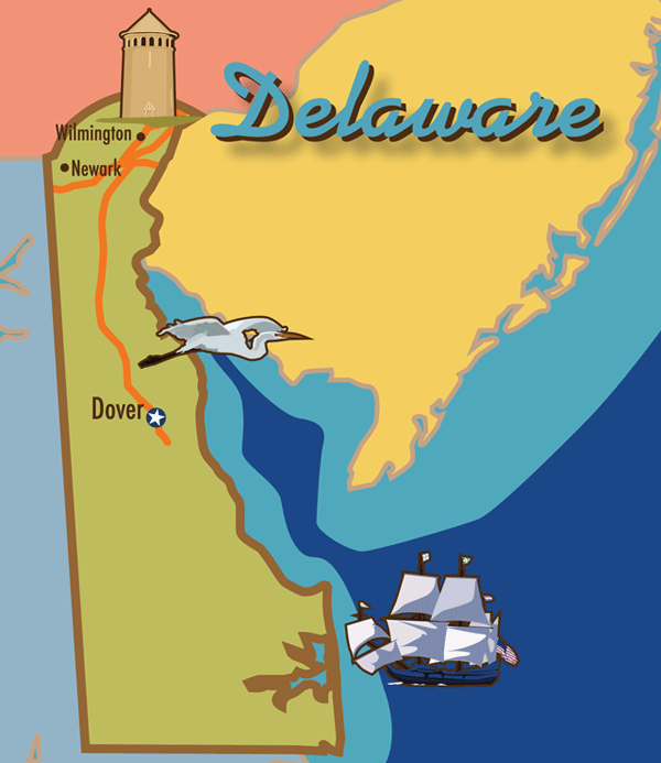 Deleware vacation rental map