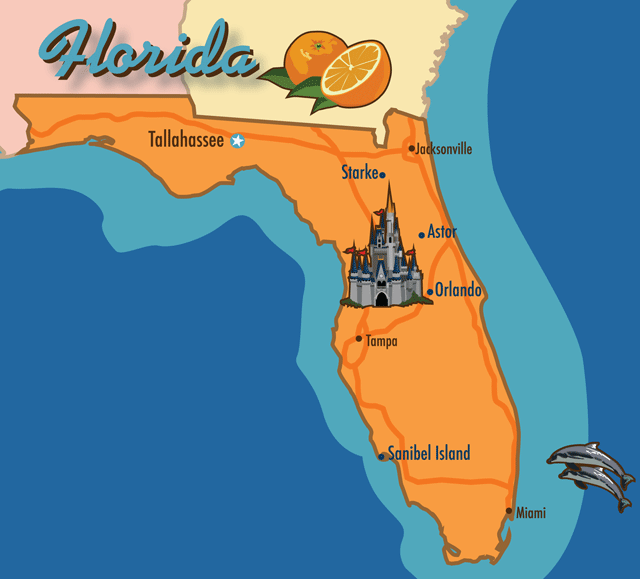 Florida cabins map